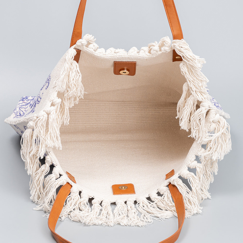 Large canvas style vintage bag